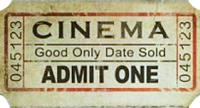 Vintage theatre ticket